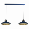 MILAGRO Lampa wisząca FELIX NAVY BLUE/GOLD 2xE27