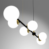 MILAGRO MLP7846 POP LAMPA WISZĄCA NAD STÓŁ CZARNO ZŁOTA KULE BIAŁE 