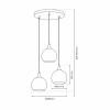 MILAGRO MLP8323 LAMPA WISZĄCA MONTE SILVER KULA SZKLANA CHROM SREBRNA