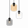 MILAGRO MLP8369 SOMBRA AMBER LAMPA WISZĄCA SZKLANA CZARNA KLOSZE RÓŻNE KOLORY MIX