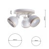 MILAGRO Lampa sufitowa OVAL WHITE 3xE27