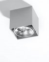 Plafon BLAKE szary kwadrat aluminium minimalistyczna lampa sufitowa Gu10/ES111 LED SOLLUX LIGHTING