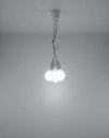Lampa wisząca DIEGO 3 biała PVC minimalistyczna sufitowa na linkach E27 LED SOLLUX LIGHTNIG