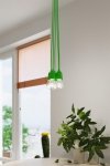 Lampa wisząca DIEGO 3 zielona PVC minimalistyczna sufitowa na linkach E27 LED SOLLUX LIGHTNIG