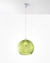 Lampa wisząca BALL zielony kula loft szkło E27 LED SOLLUX LIGHTING