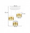 Lampa abażur materiałowa - INTENSE GOLD 2280/3/OW LIGHT HOME