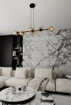 LAMPA WISZĄCA CZARNA KULE BURSZTYNOWE SZKLANE NAD STÓŁ DO JADALNI KUCHNI NOWOCZESNA EMIBIG ROSSI 6 BL MIODOWY 876/6