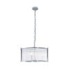 LAMPA WISZĄCA CHROM SZKLANA W STYLU GLAMOUR KLASYCZNA NAD STÓŁ DO SALONU SYPIALNI JADALNI KUCHNI 2200131P-L  MARMO ZUMALINE