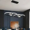 REALITY AUDIA 336301-30 LAMPA WISZĄCA CZARNA MATOWA LED KOŁA RINGI