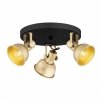 LAMPA SUFITOWA PLAFON SPOT REFLEKTOR CZARNO ZŁOTY INDUSTRIALNY DO SALONU POKOJU KUCHNI ARGON LENORA 6243