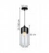 Lampa wisząca ze szklanymi kloszami - OSLO 2232/1/B LIGHT HOME