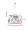 Lampa abażur dziecięca - ORANGE HEART 2290/1/35 LIGHT HOME