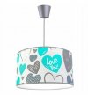 Lampa abażur dziecięca - TURQUOISE HEART 2295/1/35 LIGHT HOME