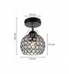 Reflektor sufitowy  - CRYSTAL 2222/KP LIGHT HOME