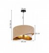 Lampa wisząca z abażurami - MEDIOLAN 2355/1/BK LIGHT HOME