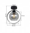 Reflektor sufitowy  - RING HAGA 2346/KB/G LIGHT HOME