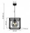 Lampa wisząca nowoczesna - HAGA CAGE 2370/1/G LIGHT HOME