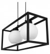 Lampa wisząca ze szklanymi kloszami - ELIZA CAGE 2370/2 LIGHT HOME