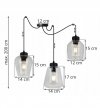Lampa wisząca ze szklanymi kloszami - SPIDER RIJEKA 2383/3/B LIGHT HOME