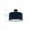 LAMPA SUFITOWA PLAFON ABAŻUR WELUROWY KOLORY MEDIOLAN LIGHT HOME