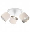 LAMPA SUFITOWA PLAFON WELUROWE ABAŻURY ŚRODEK CHROM  LIGHT HOME MEDIOLAN 
