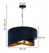 Lampa wisząca z abażurami - MEDIOLAN 2355/1/GZ LIGHT HOME