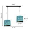 Lampa wisząca z abażurami - WERONA 2404/20/2L LIGHT HOME