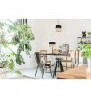 Nowoczesna lampa stołowa JUTA, czarno - beżowa, żarówka E27 LIGHT HOME
