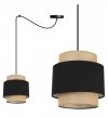 Wisząca lampa JUTA BOHO typu spider z abażurem, regulowana, czarna, E27 LIGHT HOME