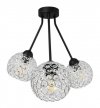 Lampa sufitowa Crystal, trzy klosze, metal, srebrna, nowoczesna LIGHT HOME