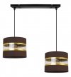 Lampa wisząca Elegance Gold, dwa klosze,, metal, regulacja wysokości, listwa LIGHT HOME