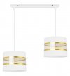 Lampa wisząca Elegance Gold, dwa klosze,, metal, regulacja wysokości, listwa LIGHT HOME