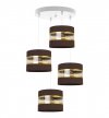 Lampa wisząca Elegance Gold, 4 abażury, regulacja wysokości, podsufitka, metal LIGHT HOME