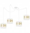 Lampa wisząca Elegance Gold, cztery abażury pająk, metalowa konstrukcja, regulacja wysokości LIGHT HOME