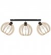 Lampa sufitowa na listwie TIMBER, drewniane klosze, metalowa konstrukcja, regulacja, E27 LIGHT HOME