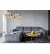 Regulowana lampa wisząca, prostokątna podsufitka, 6 kloszy o oryginalnym kształcie z drewnianych lameli, 23 cm, E27 LIGHT HOME