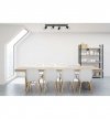 Lampa na czarnej listwie 65 cm z 4 okrągłymi, regulowanymi reflektorami 5,5 cm w kolorze czarno-srebrnym, GU10 LIGHT HOME
