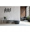 Lampa wisząca na szerokiej prostokątnej listwie 60 cm, 6 podłużnych wąskich czarnych kloszy metalowych tuba 6 cm, GU10 LIGHT HOME