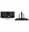 Lampa wisząca zwis, metalowy czarny klosz 12 cm ze srebrnym, chromowanym wykończeniem, podsufitka 8 cm, E27 LIGHT HOME