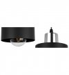Lampa wisząca z prostokątną podsufitką 60 cm, 6 metalowych, czarnych kloszy 12 cm ze srebrnym wykończeniem, E27 LIGHT HOME
