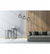 Lampa wisząca na szerokiej listwie 60 cm, 3 klosze druciane czarne metalowe 18 cm ze złotym wykończeniem, E27 LIGHT HOME
