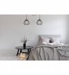 Lampa wisząca typu pająk, 2 czarne druciane klosze 18 cm, srebrne, chromowane wykończenie, E27 LIGHT HOME