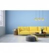 Lampa wisząca na szerokiej prostokątnej listwie 60 cm, 3 klosze szklane złote kule 15 cm, E27 LIGHT HOME