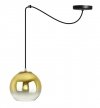 Lampa wisząca typu pająk, szklany złoty klosz kula 15 cm, E27 LIGHT HOME