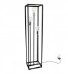 Lampa podłogowa loft HAGA CAGE, czarna, metalowa, 3 źródła światła E27 LIGHT HOME