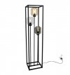 Nowoczesna lampa podłogowa NOVALJA CAGE, metalowa, 3 źródła światła, E27, szklane klosze LIGHT HOME