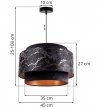 Lampa Sufitowa Wisząca Żyrandol Nad Stół z Abażurem Podwójnym E27 WERONA LIGHT HOME