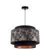 Lampa Wisząca Nowoczesna z Podwójnym Abażurem Czarno Złota E27 WERONA LIGHT HOME