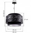 Lampa Sufitowa Wisząca Żyrandol z Nowoczesnym Dużym Abażurem WERONA E27 LIGHT HOME