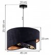 Lampa Nowoczesna Wisząca Żyrandol Abażur Glamour MEDIOLAN E27 LIGHT HOME